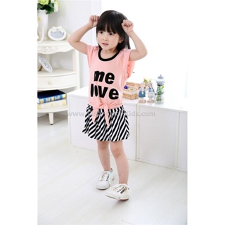 Dress-923 กระโปรงเด็กแฟชั่นเด็กเกาหลี Size-100 (3-4Y)