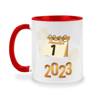 ของขวัญวันขึ้นปีใหม่ happy new year 2023 แก้วกาแฟสกรีนลายวันขึ้นปีใหม่ ของตกแต่งวันขึ้นปีใหม่ งานเลี้ยง ปีใหม่ คริสมาส