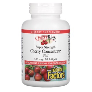 Natural Factors, CherryRich, Super Strength Cherry Concentrate, 500 mg, 90 Softgels