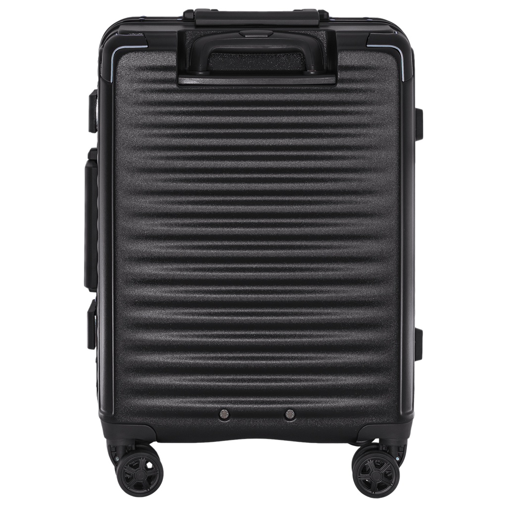 elle-travel-ripple-collection-carry-on-cabin-luggage-100-polycarbonate-pc-secure-aluminum-frame-midnight-black