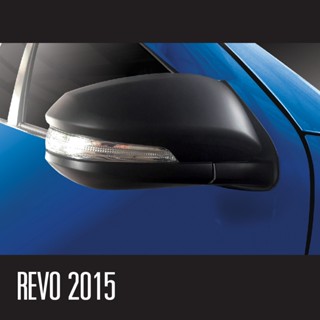 ครอบกระจกมองข้าง REVO 2015-2023 / Fortuner 2015-2023 / Cross 22  สีดำด้าน (2 ชิ้น) ประดับยนต์ ชุดแต่ง ชุดตกแต่งรถยนต์