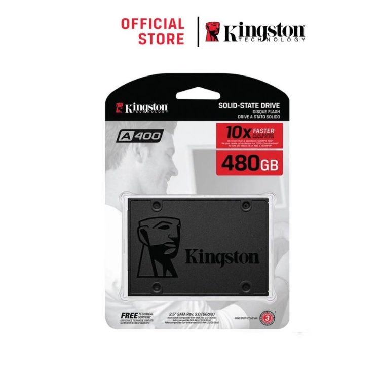 ภาพหน้าปกสินค้าKingston 480GB A400 SSD SATA 3 2.5" 500r/450w MB/s (SA400S37/480G) จากร้าน kingston_online บน Shopee