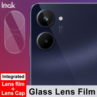 [ ฟิล์มเลนส์ + ฝาปิด ] ฟิล์มกระจกนิรภัยกันรอยหน้าจอ กันรอยเลนส์กล้อง สําหรับ iMak Realme 10 4G Realme10 4G HD