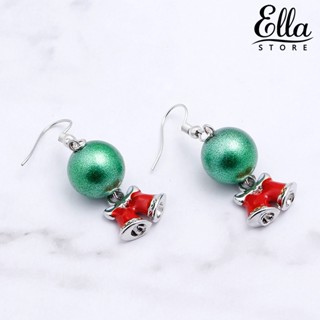 Ellastore123 ต่างหูตะขอ ห้อยจี้การ์ตูนสัตว์ ซานตาคลอส น่ารัก สําหรับผู้หญิง คริสต์มาส 1 คู่