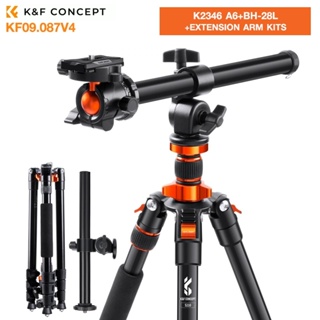 ขาตั้งกล้อง K&amp;F Concept Overhead DSLR Tripod Compact Aluminum Portable Travel 78"/2m Vlog ขาตั้งกล้อง (KF09.087V4)