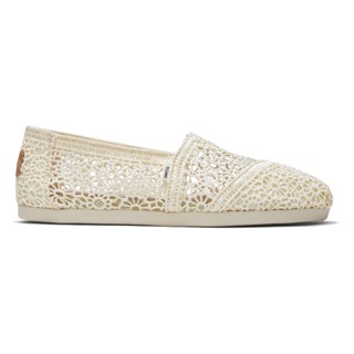 TOMS รองเท้าลำลองผู้หญิง สลิปออน รุ่น Alpargata Natural Moroccan Crochet (C) รองเท้าลิขสิทธิ์แท้