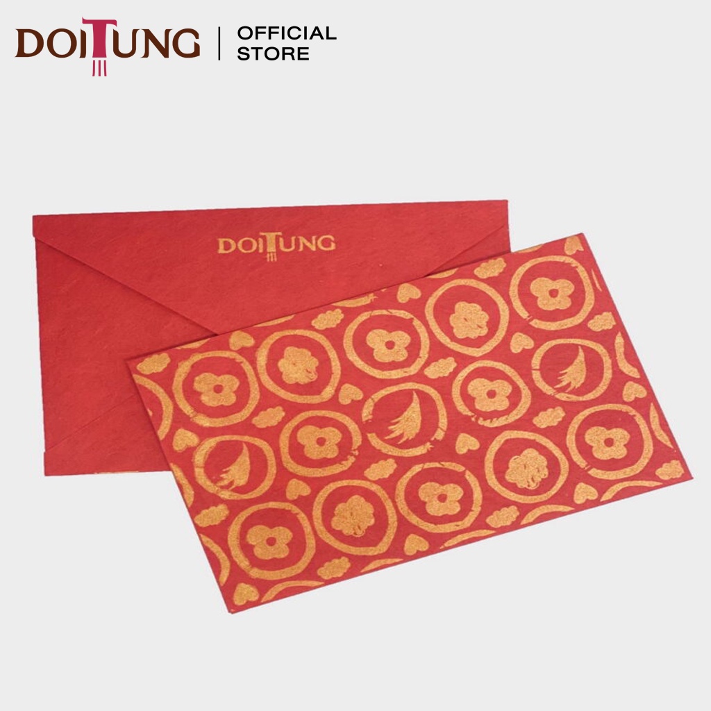 doitung-ซองกระดาษสาตรุษจีน-2022-bloom-pattern-red-12x18-cm