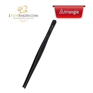 Triangle 564872001 Tweezers straight, black, 20cm carded /ใช้สำหรับคีบอาหาร บาบีคิว หรือตกแต่งจานอาหาร