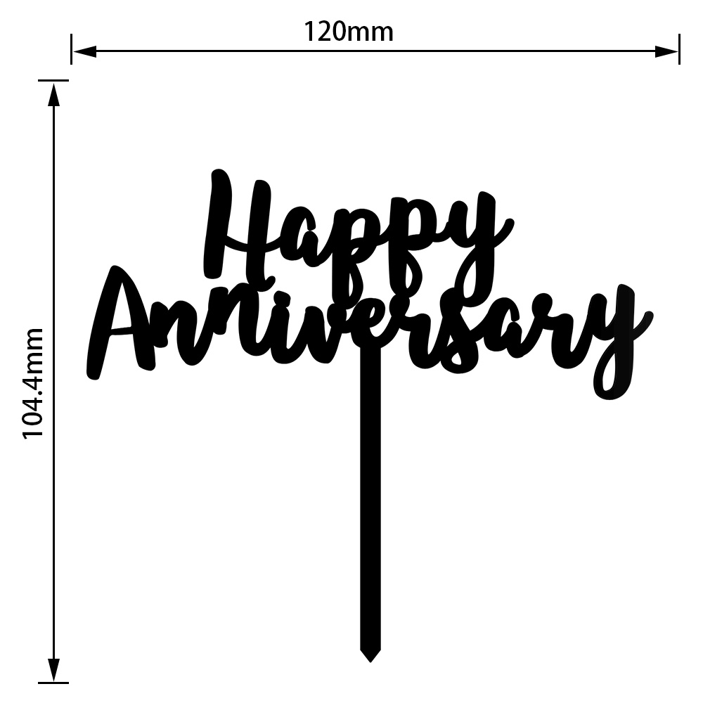 ท็อปเปอร์อะคริลิค-happy-anniversary-สีทองสําหรับตกแต่งเค้ก-10-ชิ้น