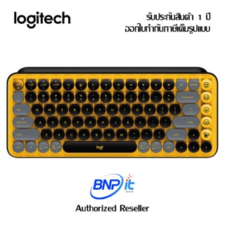 Logitech wireless BT keyboards Series PopKeys โลจิเทค คีย์บอร์ดไร้สาย เชื่อตต่อบรูทูธ รับประกันสินค้า 1 ปี