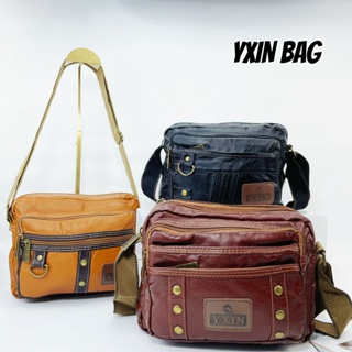 สินค้า กระเป๋าสะพายข้างผู้ชาย YXIN Fashion หนัง PU