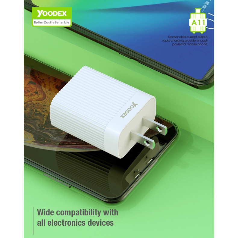 yoodex-a11-model-1usb-2-4a-fast-charger-หัวชาร์จ-ชุดชาร์จ-สำหรับ