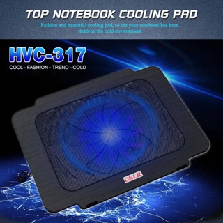 พัดลมโน๊ตบุ๊ค พัดลมรองโน๊ตบุ๊ค Cooling notebook Oker HVC-317/OKER พัดลมระบายความร้อนโน๊ตบุค Cooler Pad HVC-315 (2 Fan)