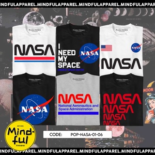 POP CULTURE NASA GRAPHIC TEES | MINDFUL APPAREL T-SHIRTเสื้อยืด_59