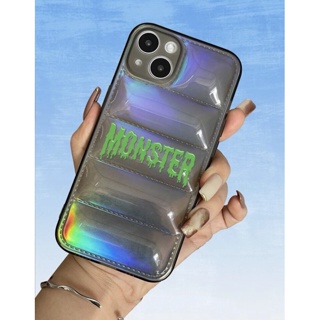 เคสไอโฟนใสชาดำเลเซอร์สีรุ้ง Monster i7-13promax (Case iphone) เคสมือถือ เคสโฮโลแกรม เคสเอเลี่ยน เคสมอสเตอร์ ฮิต