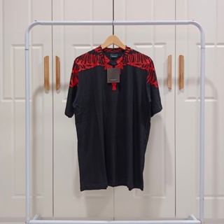 เสื้อยืด พิมพ์ลาย MERAH HITAM Marcelo BURLON Marcelo สีดํา สีแดง สไตล์ยุค 24 สําหรับผู้ชาย