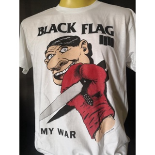 เสื้อยืดเสื้อวงนำเข้า Black Flag My War Circle Jerks Misfits Descendents Hardcore Punk Rock Style Vintage Gildan T-_18