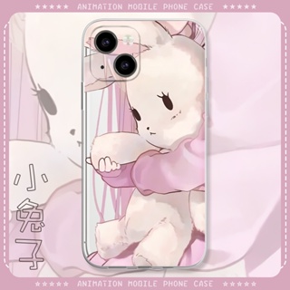 Sweet girl bunny เคสไอโฟน iPhone 11 8 Plus case X Xr Xs Max Se 2020 cover เคส iPhone 13 12 pro max 7 Plus 14 pro max