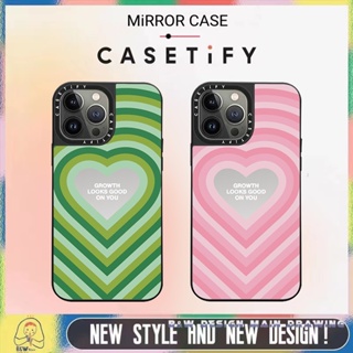 Casetify เคสโทรศัพท์มือถืออะคริลิคแข็ง กันกระแทก ลายหัวใจ สําหรับ IPhone14 13 12 Pro Max 11 Pro Max X XS XR
