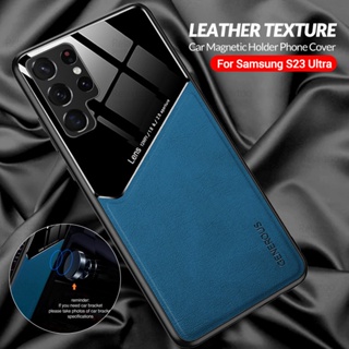 เคสโทรศัพท์มือถือหนัง อะคริลิค ฝาพับแม่เหล็ก พร้อมช่องใส่บัตร สําหรับ Samsung Galaxy S23 Ultra Samung S 23 Plus S23Ultra S23Plus