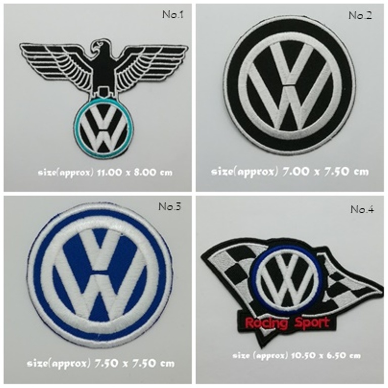 Volkswagen ตัวรีดติดเสื้อ อาร์มรีด อาร์มปัก ตกแต่งเสื้อผ้า หมวก กระเป๋า ...
