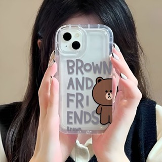 เคสโทรศัพท์มือถือ แบบใส ลายหมีน่ารัก สําหรับ iphone 14promax 11 13 12 7Plus X XS Max