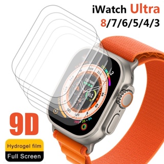 ฟิล์มกันรอยหน้าจอ แบบใส นิ่ม สําหรับ Apple Watch Series 8 7 6 SE 5 4 3 45 มม. 41 มม. 40 มม. 44 มม. 38 มม. 42 มม. iWatch Ultra 49 มม.
