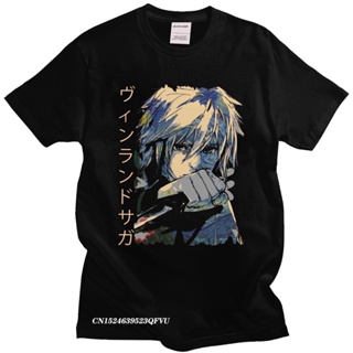 ถูกที่สุด Vinland Saga Camisas Men Cotton T-Shirt Casual Japanese Thorfinn Karlsefni Manga Anime Harajuku Shirt