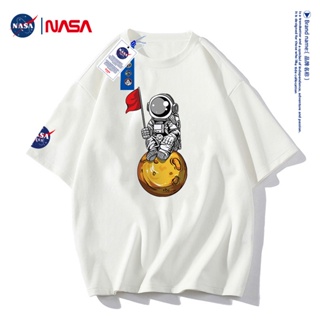 เสื้อยืดใหม่ ยืดคอกลม national tideนเสื้อยืดแขนสั้น ผ้าฝ้าย ทรงหลวม ลายนักบินอวกาศ NASA GISS แฟชั่นฤดูร้อน สําหรับผ_59