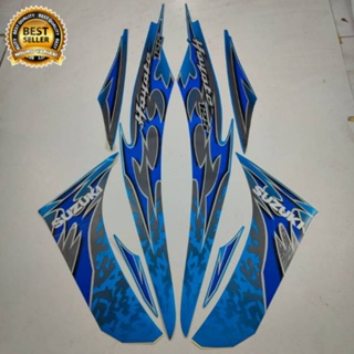 สติกเกอร์ ลาย Suzuki Hayate 125 คุณภาพดี สีฟ้า สําหรับติดตกแต่งรถจักรยานยนต์