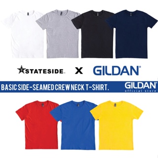 Gildan x STATESIDE เสื้อยืด คอกลม ผ้าฝ้าย แขนสั้น สําหรับผู้ชาย และผู้หญิง