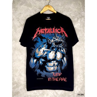 Metallicaเสื้อยืดสีดำสกรีนลายFC191