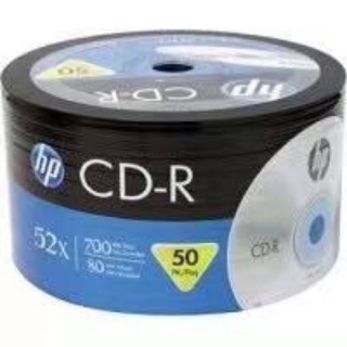 แผ่นซีดี CD-R 700 MB ยี่ห้อ HP (NOBOX) CD แผ่นซีดี ของแท้ 50 แผ่น