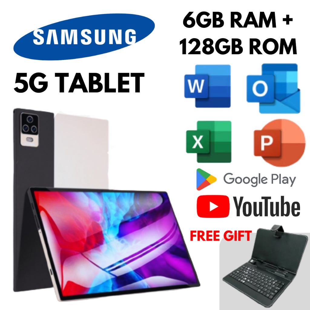 ราคาและรีวิวSamsung Tablet PC Samsung แท็บเล็ต 11.5 Inch Android 9.1 6GB RAM 128GB ROM สองซิม 4G LTE รองรับซิมการ์ดทุกเครื่อข่าย