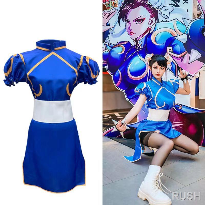 chunli-cos-เสื้อผ้า-street-fighter-ครบชุด-cheongsam-คอสเพลย์ส่งหมวกฮาโลวีนเสื้อผ้าครอบงำ