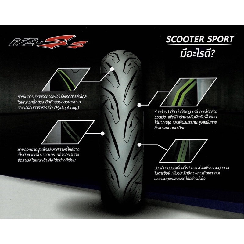 ยางนอก IRC PCX160 110/70-14 130/70-13 IZ-SS TL | Shopee Thailand