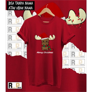 （HH）T-shirtเสื้อยืด พิมพ์ลายคริสต์มาส MERRY CHRISTMAS SANTA น่ารัก 2021 2022