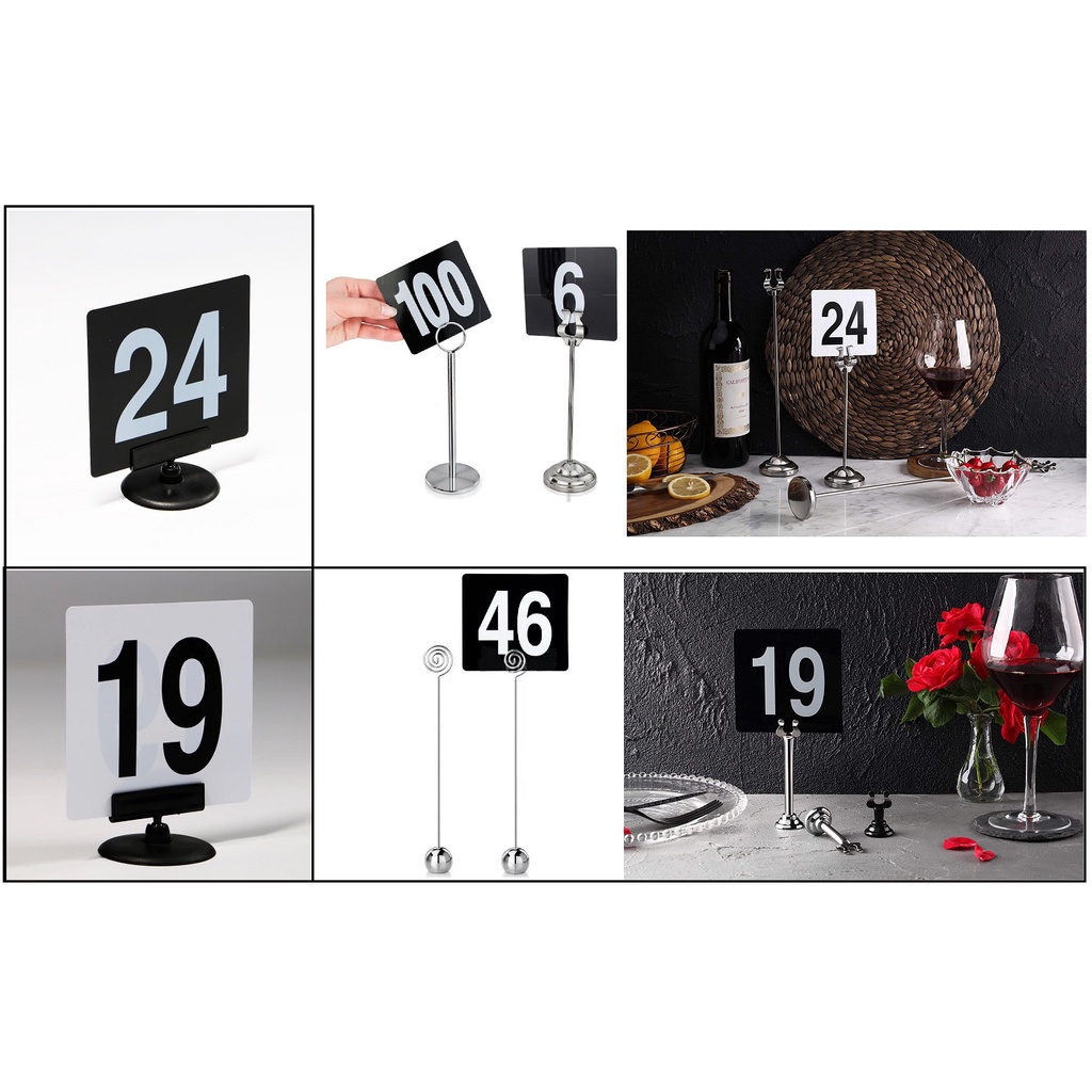 หมายเลขโต๊ะ แผ่นเบอร์โต๊ะ แบบพลาสติก เซ็ท 1-25, เซ็ท 26-50 PVC Plastic ...