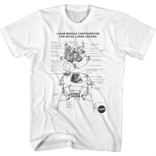 Lunar Module Configuration NASA T-Shirt เสื้อยืดเปล่า เสื้อยืดผู้ชาย_30