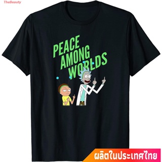 เสื้อยืด ริกกับมอร์ตี้ แขนสั้นลายการ์ตูน  Rick And Morty Peace Among Worlds - Portal T-Shirtคอกลม แฟชั่น cartoon_16
