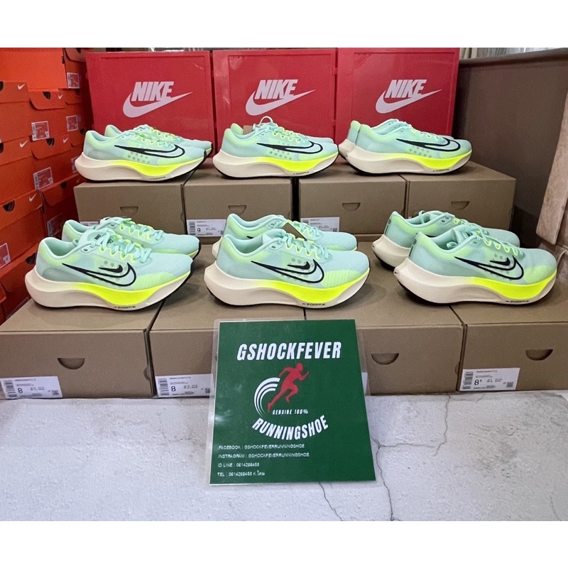ภาพหน้าปกสินค้าขายรองเท้าวิ่งหญิง Nike Zoomfly5 สีเขียวมิ้นท์(coconutmilk)แท้ ใหม่ มือ1 พร้อมกล่อง