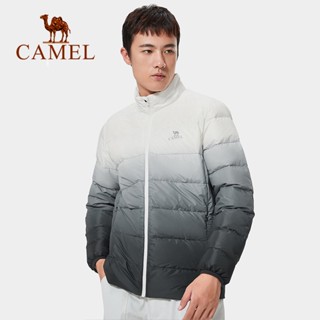 Camel เสื้อแจ็กเก็ต มีฮู้ด เบาสบาย อบอุ่น สําหรับผู้ชาย