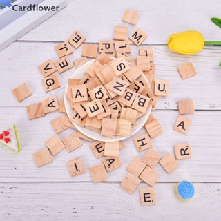 &lt;Cardflower&gt; 100Pcs  Alphabet Scrabble Tiles Black Letters &amp; Numbers Digital Puzzle On Sale
