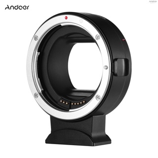 Andoer EF-EOSR แหวนอะแดปเตอร์เลนส์กล้อง โฟกัสอัตโนมัติ IS ควบคุมรูรับแสง EXIF แบบเปลี่ยน สําหรับเลนส์ Canon EF EF-S เป็น Canon EOS R RF Mo