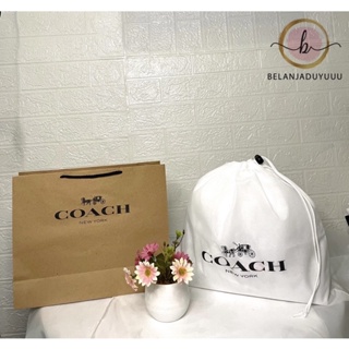 ถุงกระดาษ ลาย Coach สีน้ําตาล