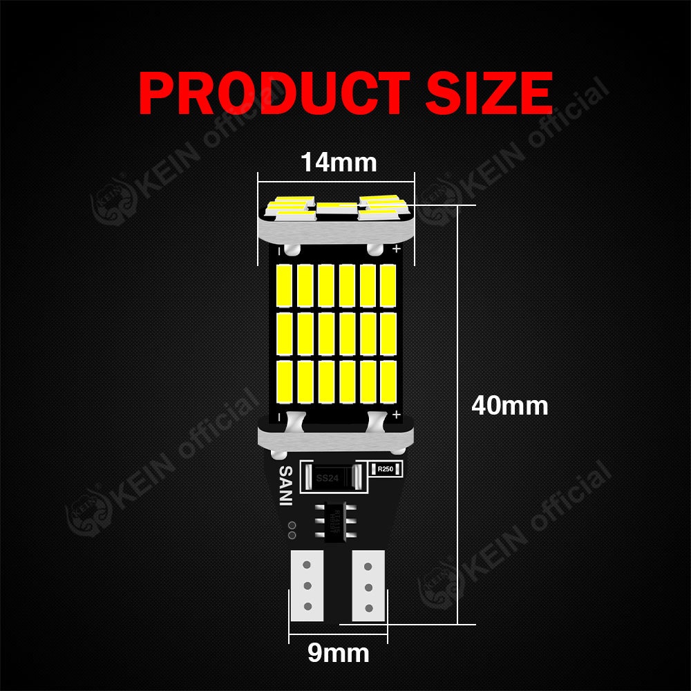 ภาพหน้าปกสินค้าKein ไฟเบรคท้ายรถยนต์ 45SMD 4014 LED T15 T20 7440 T25 1156 Ba15S P21W W W16W W21 / 5 W 3156 3157 จากร้าน kein2014.th บน Shopee