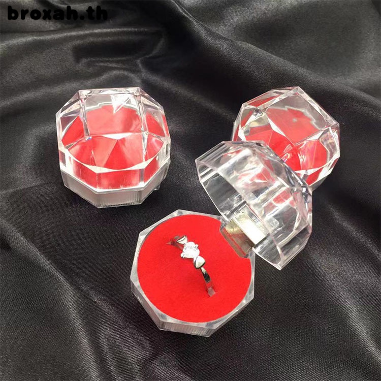 broxah-กล่องอะคริลิคใส-รูปหัวใจ-สีแดง-สําหรับใส่เครื่องประดับ-แหวน-ต่างหู