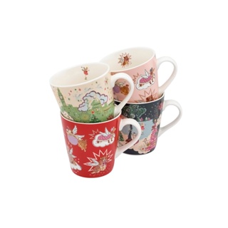 Cath Kidston Set of 4 Mini Stanley Mugs Christmas  Cream