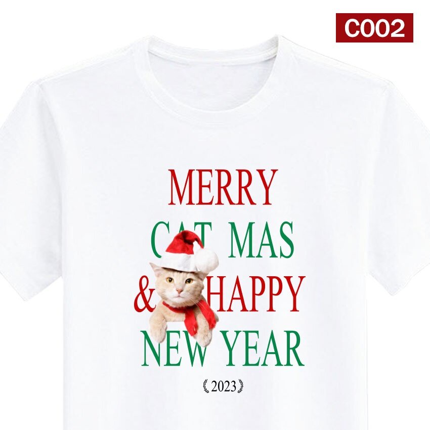 เสื้อยืด-สกรีน-merry-christmas-คริสต์มาส-เสื้อปีใหม่-สีขาว-เสื้อผ้าหนา-นุ่ม-ใส่สบาย-ได้ทั้งผู้ชาย-และผู้หญิง-no-0241-kc