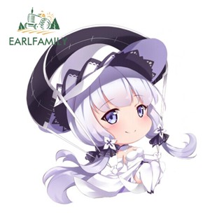 Earlfamily สติกเกอร์ไวนิล Azur Lane Chibi กันน้ํา 13 ซม. x 12.3 ซม. สําหรับตกแต่งรถยนต์